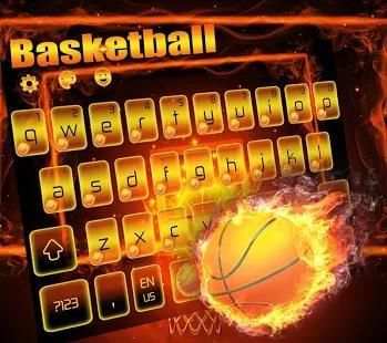 Basketball api keyboard tema Basketball Fire screenshot 3