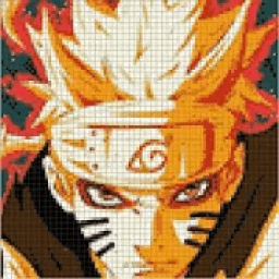 ikon Naruto Color By Number : Pixel Art