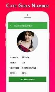 Cute Girls Phone Number स्क्रीनशॉट 6