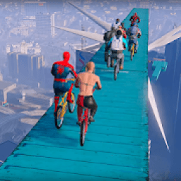 Super Hero BMX Racing: Stunt Racing Games 2018 आइकन