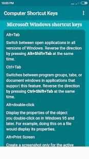Computer Shortcut Keys screenshot 2