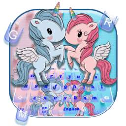 Unicorn Cartoon Keyboard 10001002