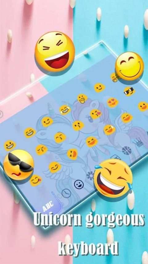 Unicorn Cartoon Keyboard screenshot 2