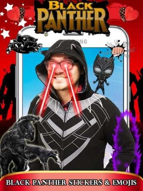 Black Panther Mask Photo Editor screenshot 1