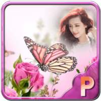 Pink Butterfly Photo Frames on 9Apps