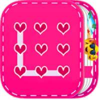 Romantic Diary With Lock