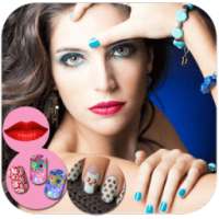 Girls Nail Paint: Lips MakeUp: Beauty Photo Editor