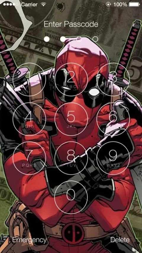 Deadpool Lock Screen HD स्क्रीनशॉट 1