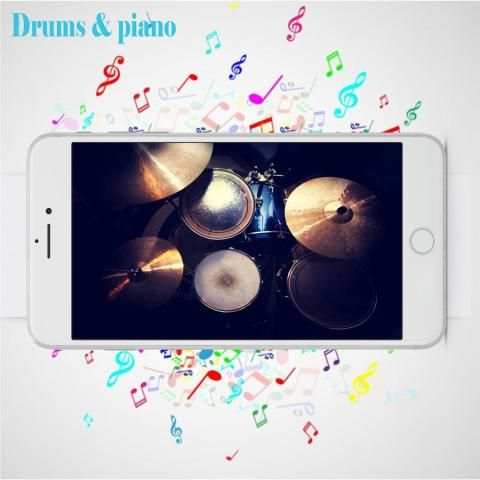 Drums set with drum sticks & Piano screenshot 6