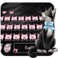 Cute Black Cat Keyboard