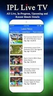 Live IPL TV - Cricket TV FREE स्क्रीनशॉट 11