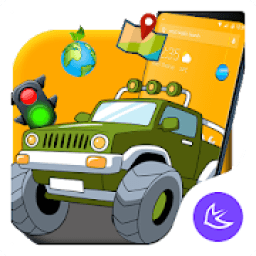 Cartoon Art Car APUS Launcher Theme आइकन