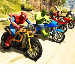 Superheroes Downhill Bike Race icon