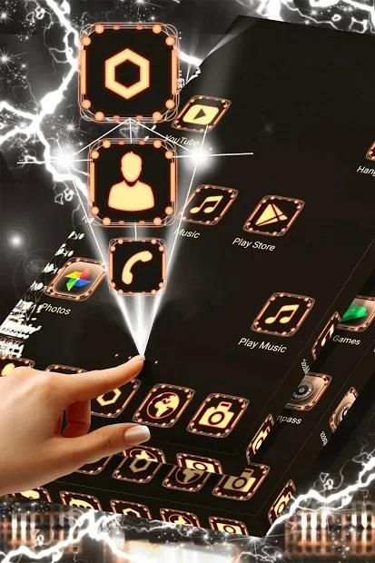 Paris Lights Launcher Theme स्क्रीनशॉट 2