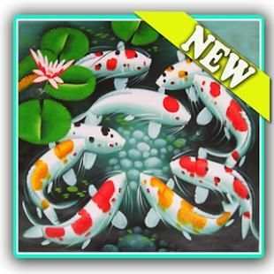 tema 3d ikan koi screenshot 2