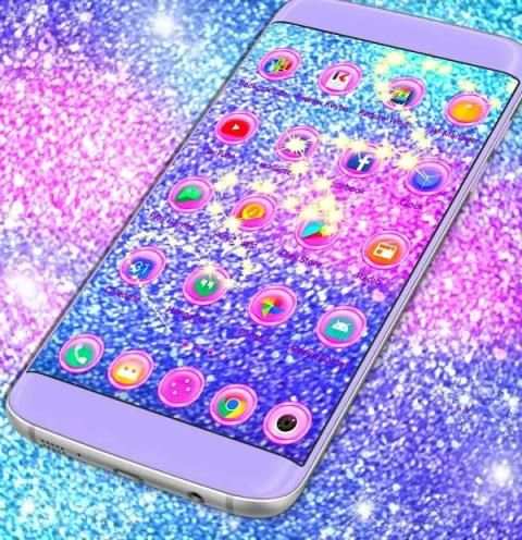 Pink Glitter Launcher screenshot 5