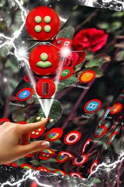 असली लाल गुलाब लांचर थीम स्क्रीनशॉट 5