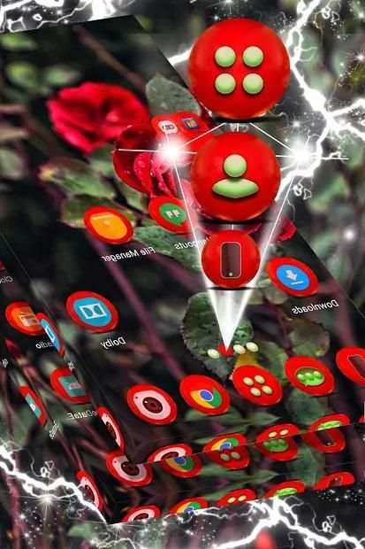 असली लाल गुलाब लांचर थीम स्क्रीनशॉट 4