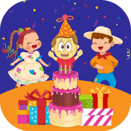 Kids Birthday Party Invitation Maker आइकन