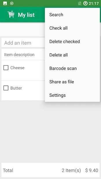 Shopping list app free screenshot 2
