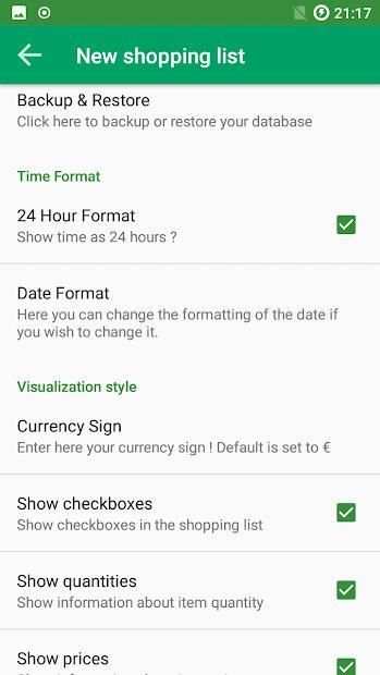 Shopping list app free screenshot 1