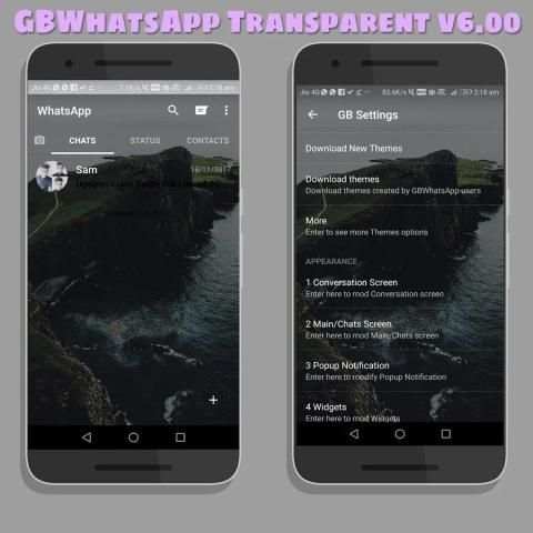 WA Black Transparan Elegan Whatapp New 2018 screenshot 4
