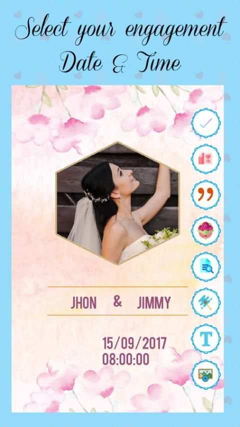 Engagement Invitation Card Maker स्क्रीनशॉट 2