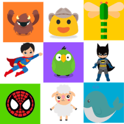 Memory Game: Animals, superheroes, Pou, Fruits आइकन