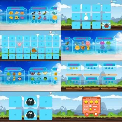 Memory Game: Animals, superheroes, Pou, Fruits screenshot 2