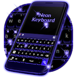 ikon Dark Blue Neon Keyboard