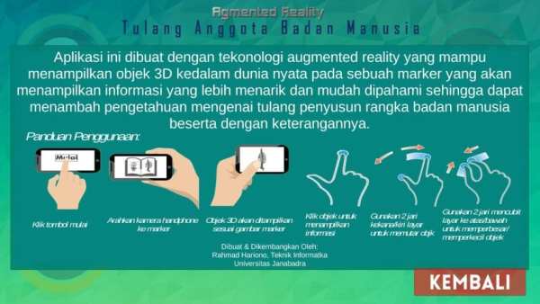 Augmented Reality Tulang Anggota Badan Manusia скриншот 6