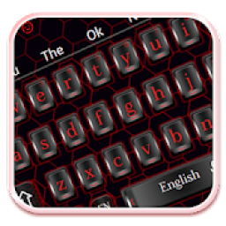 ikon Keyboard Merah Hitam