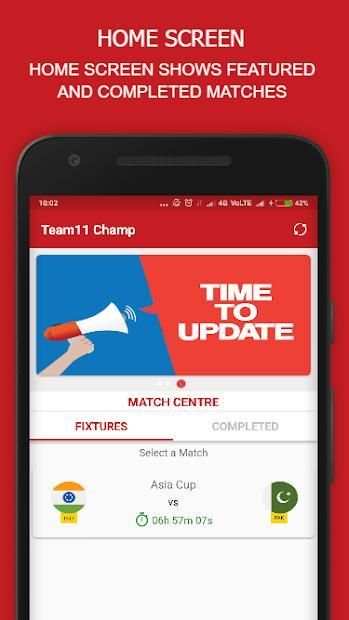 Team11 Champ - Dream11 Prediction & Tips ,AsiaCup screenshot 5