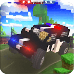 ikon Blocky Car Police : Hill Racer