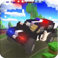 Blocky Car Police : Hill Racer