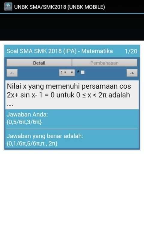UNBK SMA/SMK 2018 screenshot 2
