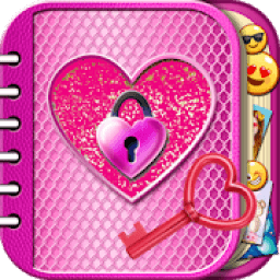 Pink Secret Diary with Password for Girls आइकन