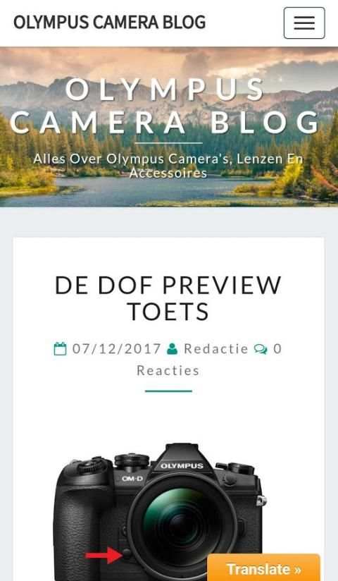 Olympus Camera Blog screenshot 2