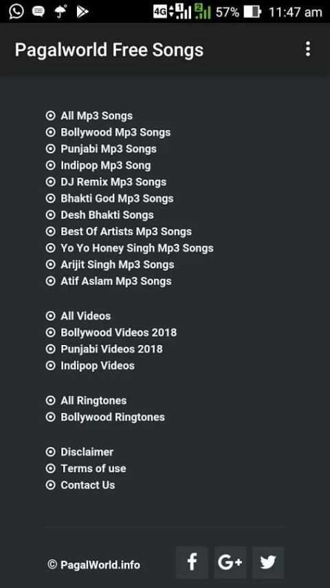 Pagalworld Free Songs & Ringtones स्क्रीनशॉट 1