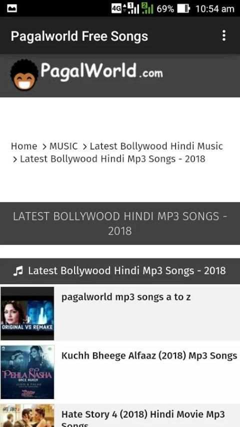Pagalworld Free Songs & Ringtones स्क्रीनशॉट 4