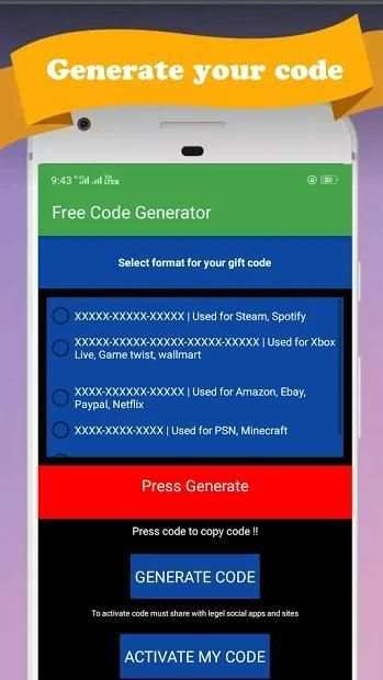 Gift Code Generator | Activator screenshot 3