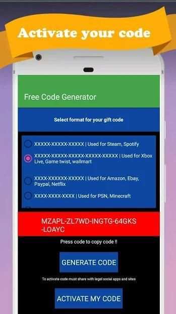 Gift Code Generator | Activator screenshot 1