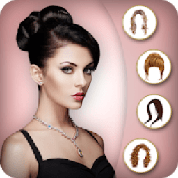 Woman Hairstyle Photo Editor أيقونة