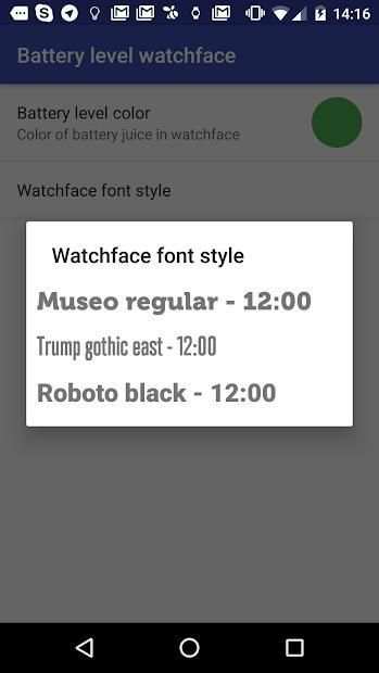 Battery level watchface screenshot 6