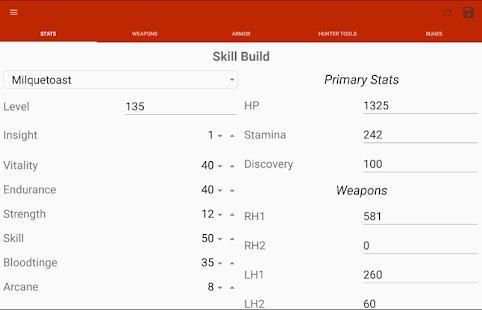 Bloodborne Character Planner screenshot 8