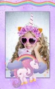 Unicorn Photo Editor - Kawaii Pony स्क्रीनशॉट 1