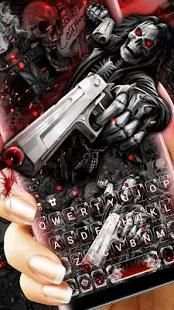Death Skull Gun Keyboard Theme screenshot 4