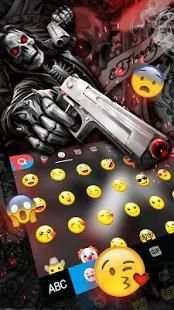 Death Skull Gun Keyboard Theme screenshot 3