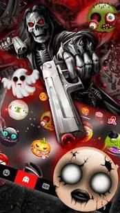 Death Skull Gun Keyboard Theme screenshot 2