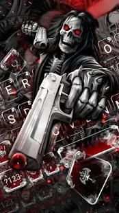 Death Skull Gun Keyboard Theme screenshot 1